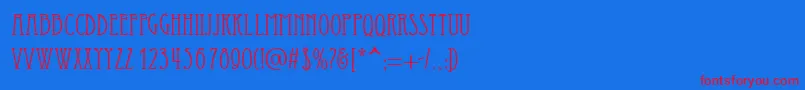 Essediai Font – Red Fonts on Blue Background