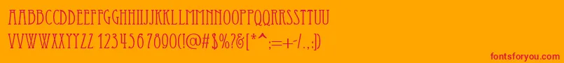 Essediai-fontti – punaiset fontit oranssilla taustalla