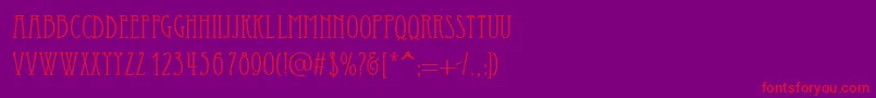 Essediai Font – Red Fonts on Purple Background