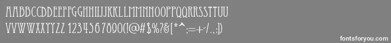 フォントEssediai – 灰色の背景に白い文字