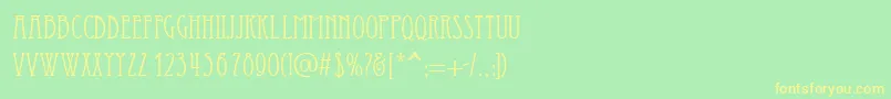 Essediai Font – Yellow Fonts on Green Background