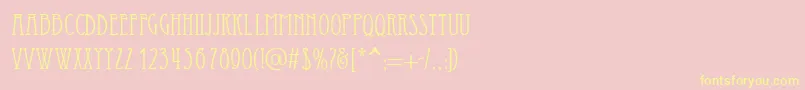 Essediai Font – Yellow Fonts on Pink Background