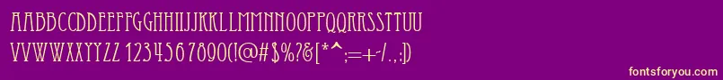 Essediai Font – Yellow Fonts on Purple Background