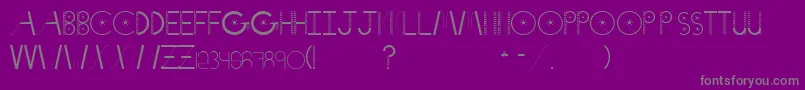 フォントNotcheight – 紫の背景に灰色の文字