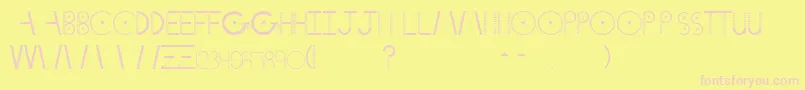 Notcheight Font – Pink Fonts on Yellow Background
