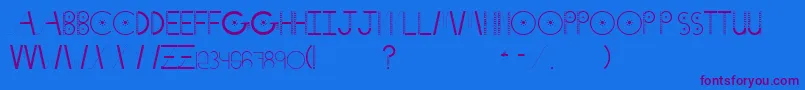 Notcheight Font – Purple Fonts on Blue Background