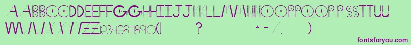 Notcheight-Schriftart – Violette Schriften auf grünem Hintergrund
