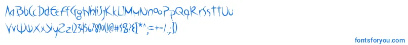Шрифт Poseiaoe – синие шрифты на белом фоне
