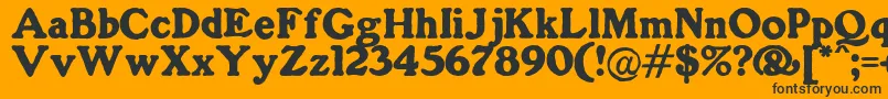 GorillaBlack Font – Black Fonts on Orange Background