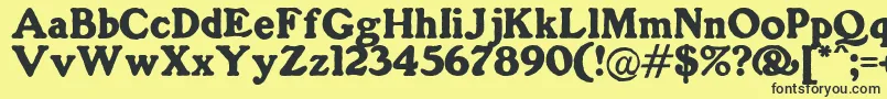 GorillaBlack Font – Black Fonts on Yellow Background
