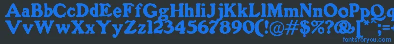 GorillaBlack Font – Blue Fonts on Black Background