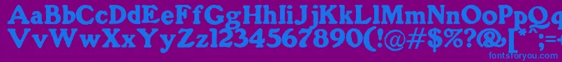 GorillaBlack Font – Blue Fonts on Purple Background