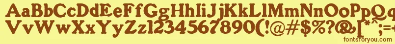 GorillaBlack Font – Brown Fonts on Yellow Background