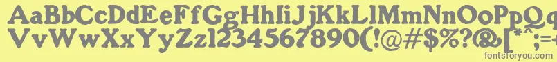 GorillaBlack Font – Gray Fonts on Yellow Background