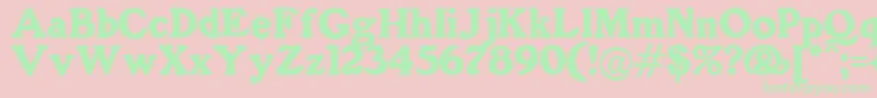 GorillaBlack Font – Green Fonts on Pink Background
