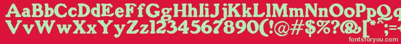 GorillaBlack Font – Green Fonts on Red Background