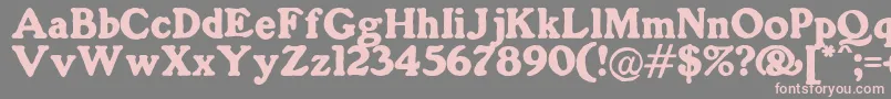 GorillaBlack Font – Pink Fonts on Gray Background