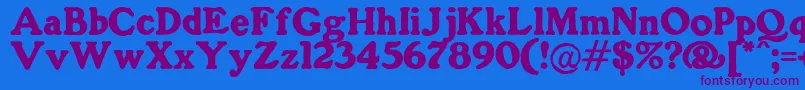 GorillaBlack Font – Purple Fonts on Blue Background
