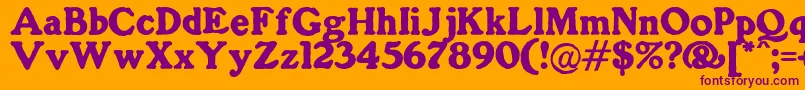GorillaBlack Font – Purple Fonts on Orange Background