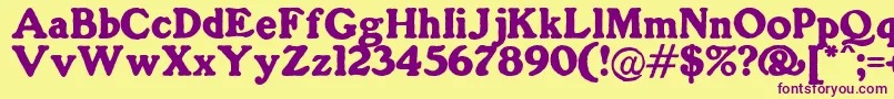GorillaBlack Font – Purple Fonts on Yellow Background