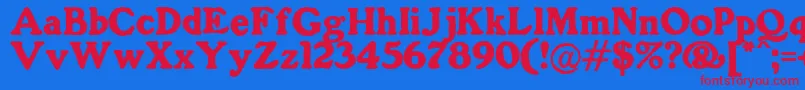 GorillaBlack Font – Red Fonts on Blue Background