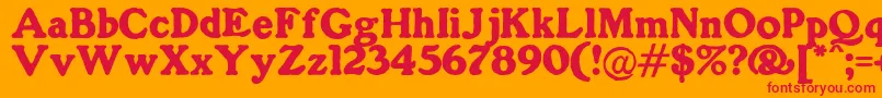 GorillaBlack-Schriftart – Rote Schriften auf orangefarbenem Hintergrund