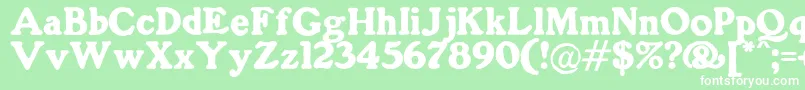 GorillaBlack Font – White Fonts on Green Background