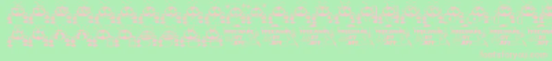 Dntbugme Font – Pink Fonts on Green Background