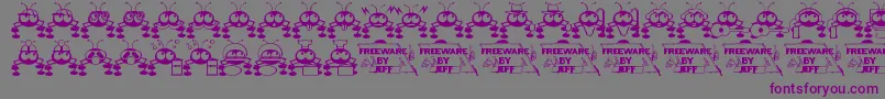 Dntbugme Font – Purple Fonts on Gray Background