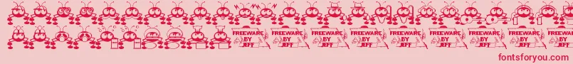 Dntbugme Font – Red Fonts on Pink Background