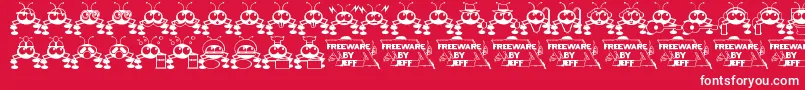 Dntbugme Font – White Fonts on Red Background