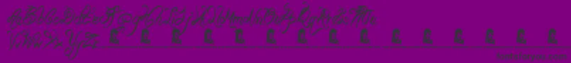 BeautyPagent-Schriftart – Schwarze Schriften auf violettem Hintergrund