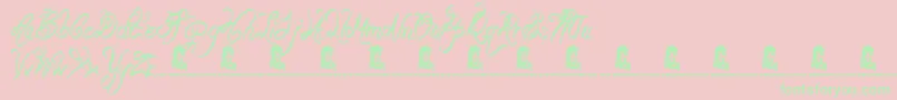 BeautyPagent Font – Green Fonts on Pink Background