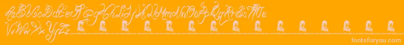 BeautyPagent Font – Pink Fonts on Orange Background