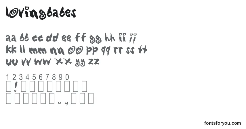 Fuente LovingBabes - alfabeto, números, caracteres especiales