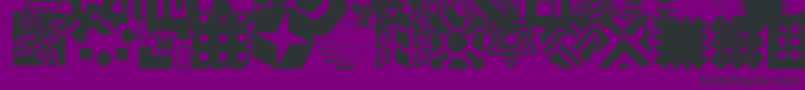 フォントCarr Dings – 紫の背景に黒い文字
