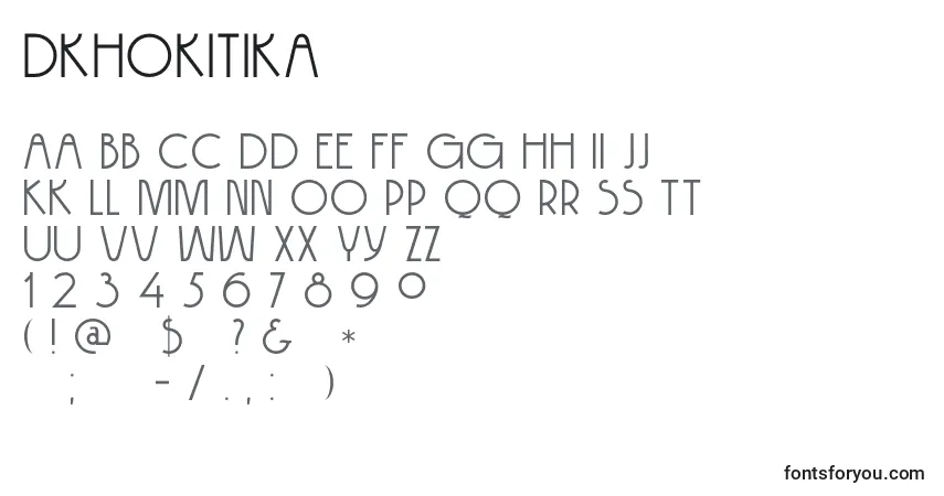 Шрифт DkHokitika – алфавит, цифры, специальные символы