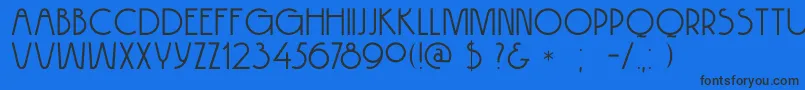 DkHokitika Font – Black Fonts on Blue Background