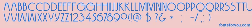 DkHokitika Font – Blue Fonts on Pink Background