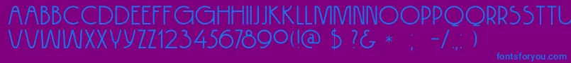 DkHokitika Font – Blue Fonts on Purple Background