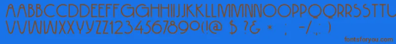 DkHokitika Font – Brown Fonts on Blue Background