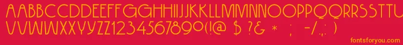 DkHokitika Font – Orange Fonts on Red Background