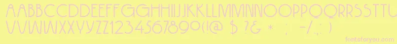 DkHokitika Font – Pink Fonts on Yellow Background