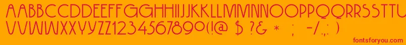 DkHokitika Font – Red Fonts on Orange Background