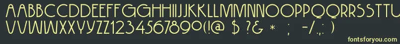 DkHokitika Font – Yellow Fonts on Black Background