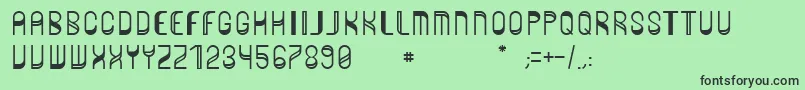 Zero Font – Black Fonts on Green Background