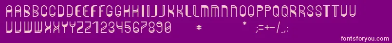 Zero Font – Pink Fonts on Purple Background