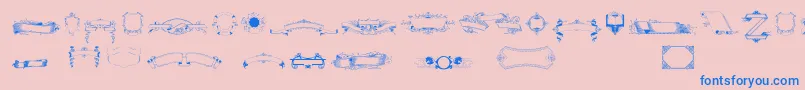 Freeribbons Font – Blue Fonts on Pink Background