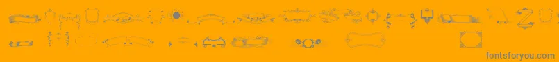 Freeribbons Font – Gray Fonts on Orange Background