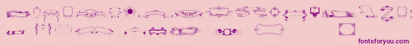 Freeribbons Font – Purple Fonts on Pink Background